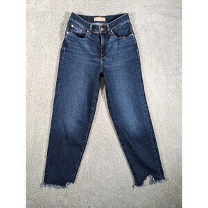 7 For All Mankind Malia Luxe Vintage Denim Jeans Womens 26 Raw Hem High Rise